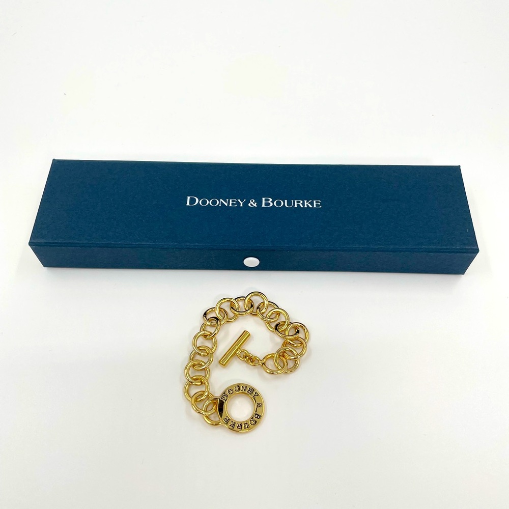 Dooney & Bourke Gold Plated 8” Circle Link Bracelet